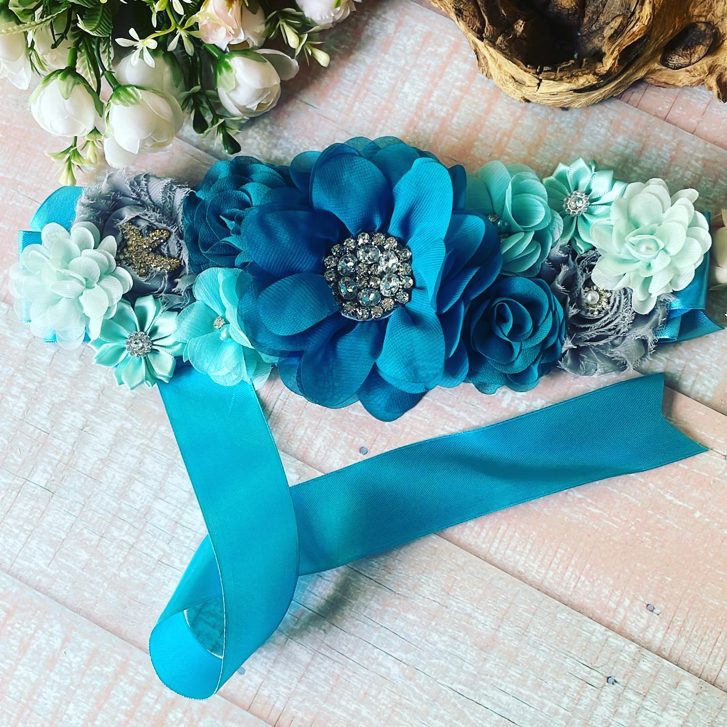 50%OFF Cinturón de maternidad tonos azul marino