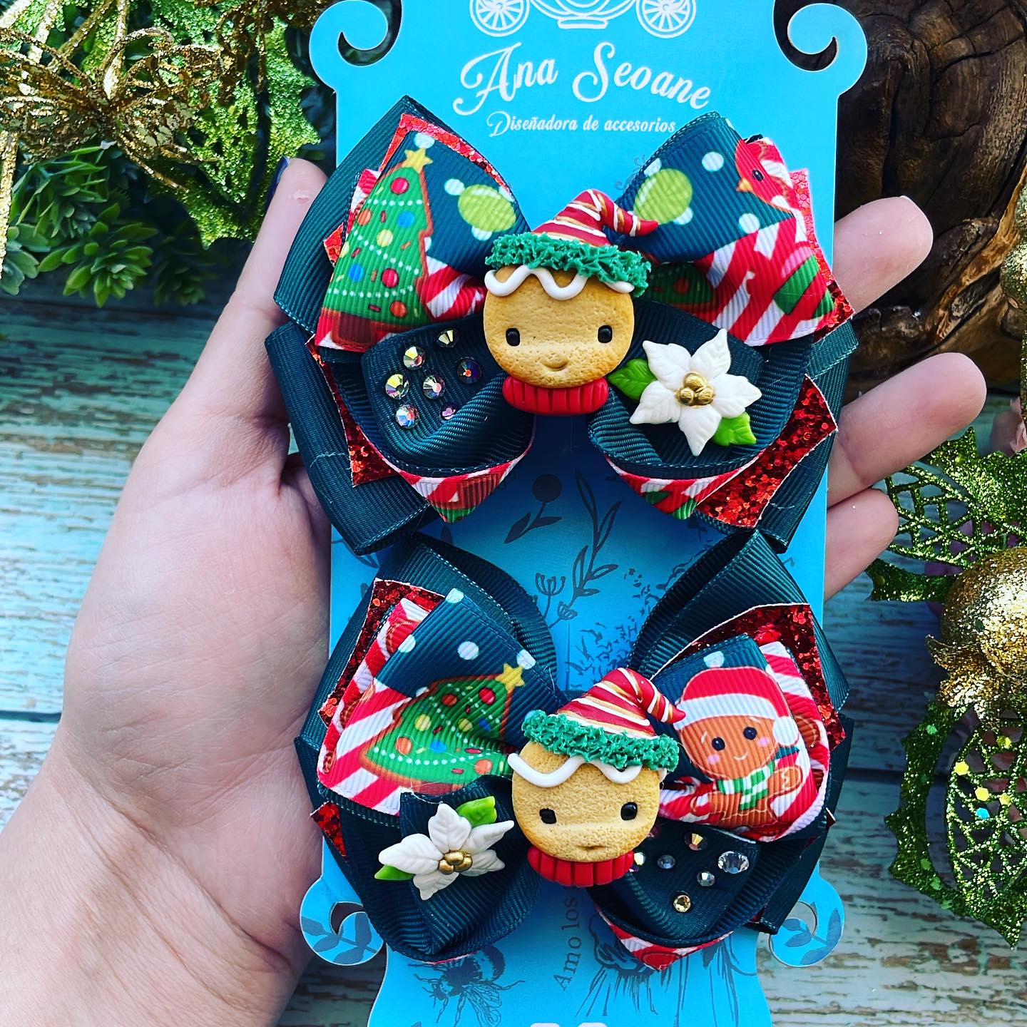 Par lazos navideño MODELO 18