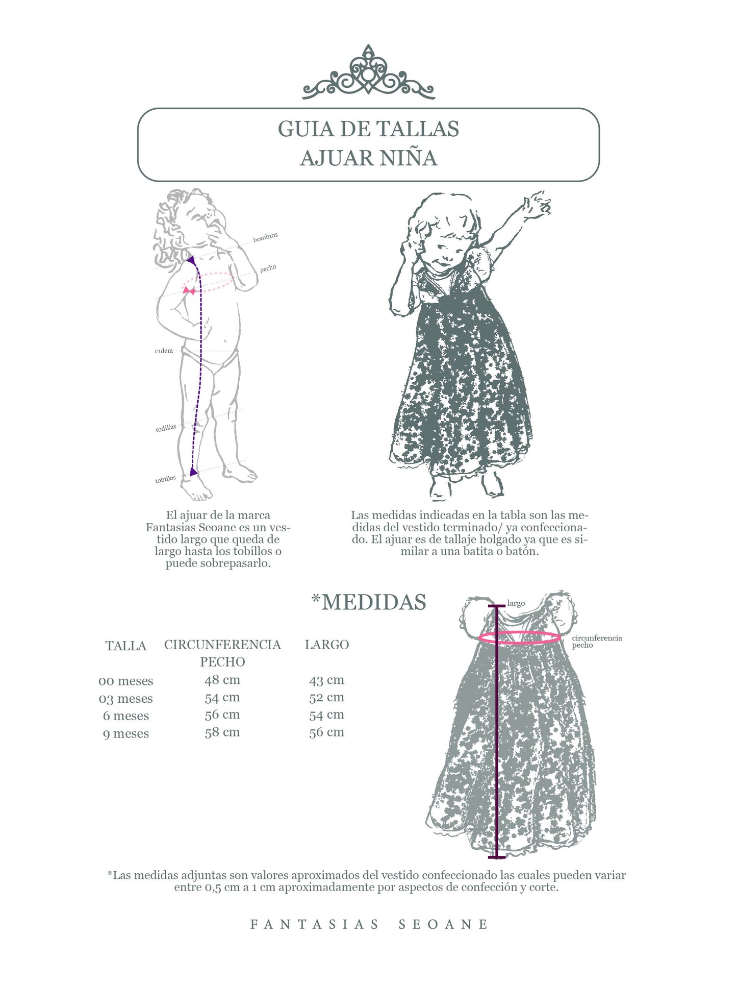 Ajuar bautismal para niña modelo 3