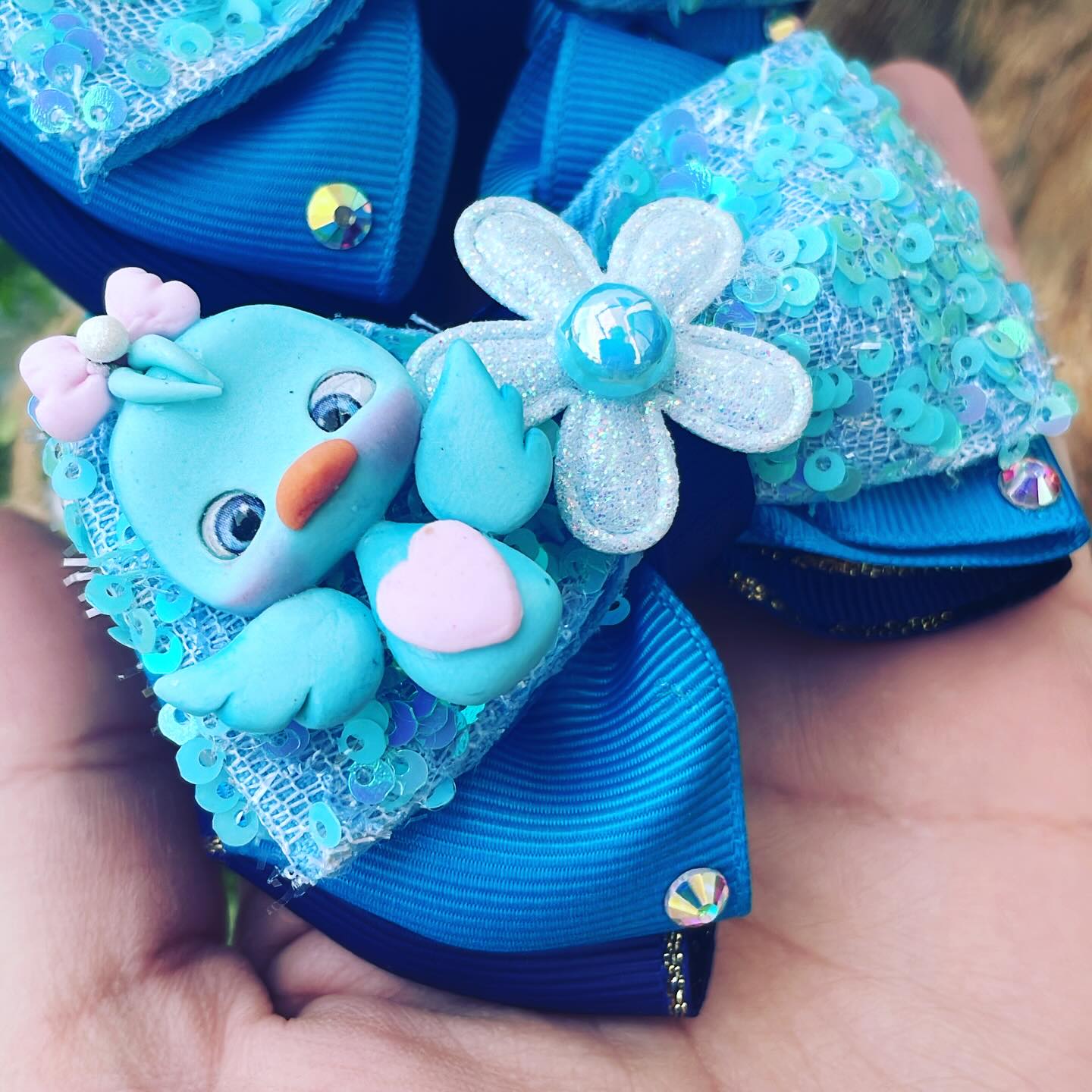 Par de colitas con lacitos para Escuelita | Pajaritos