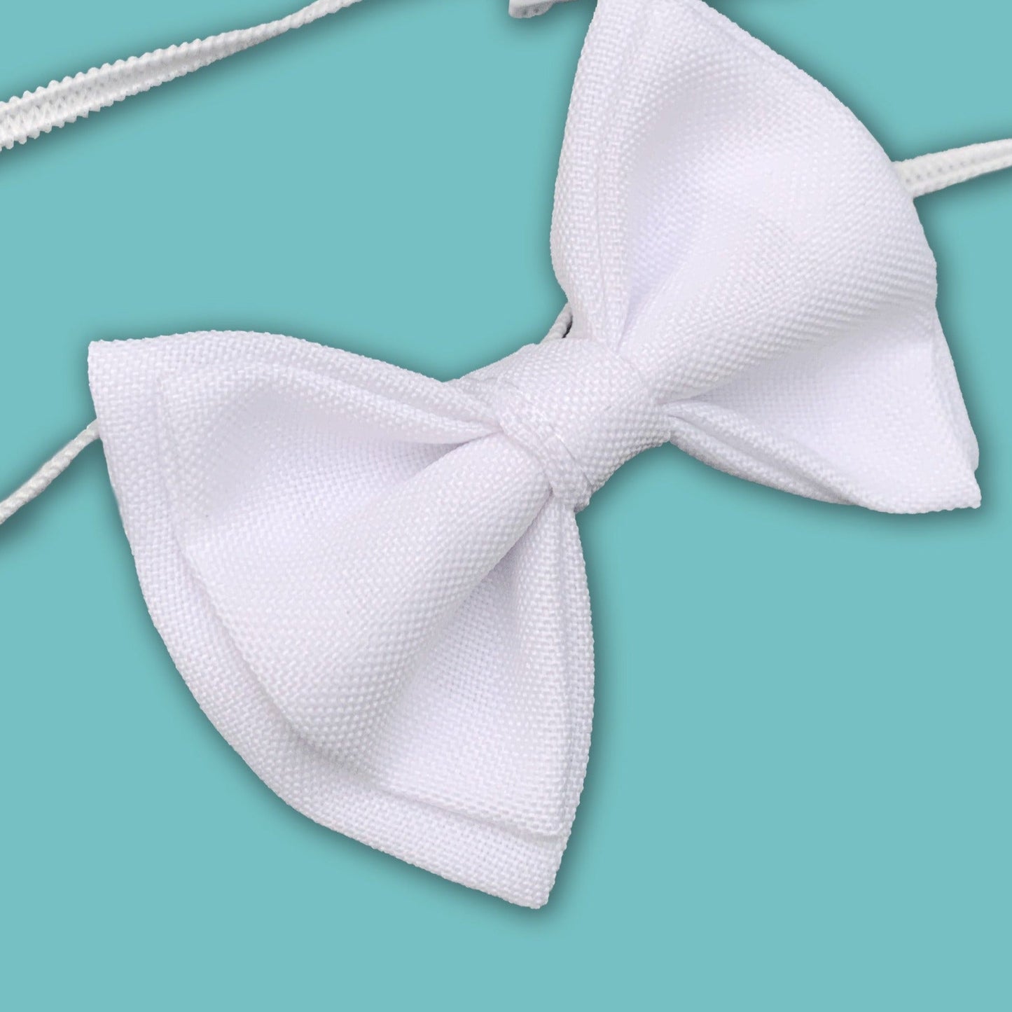 Corbatín doble gabardina blanco