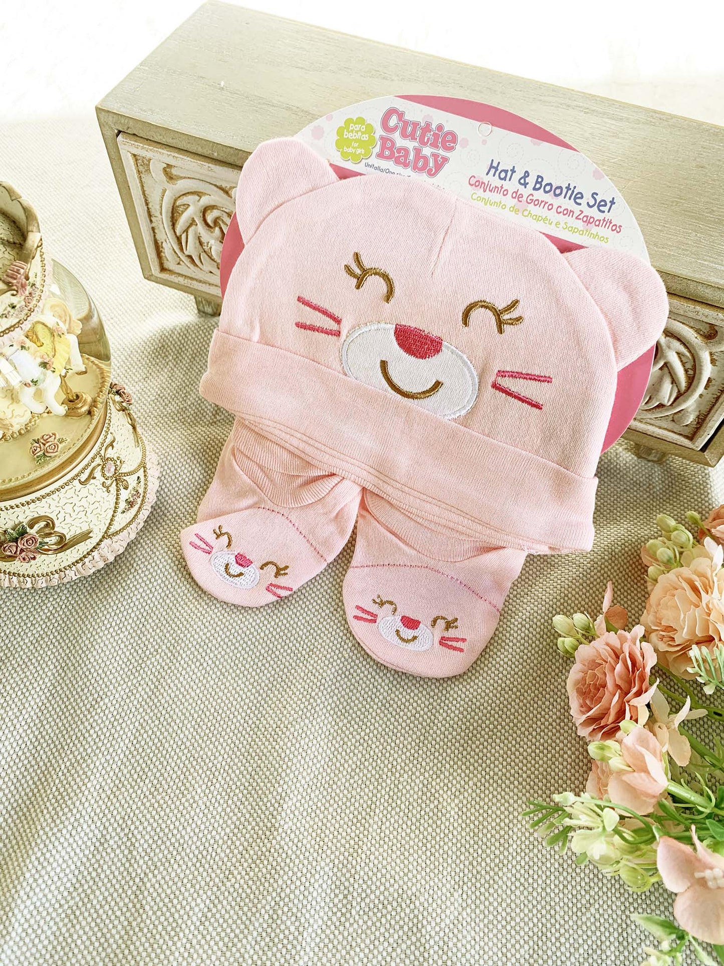 30%OFF Set gorrito y medias 2 opciones de color