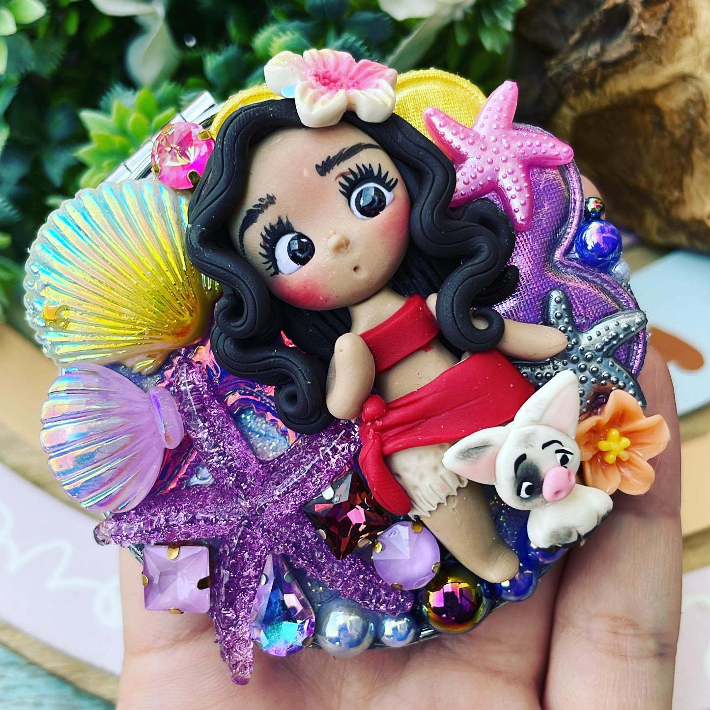 Espejito de bolsillo temático Moana