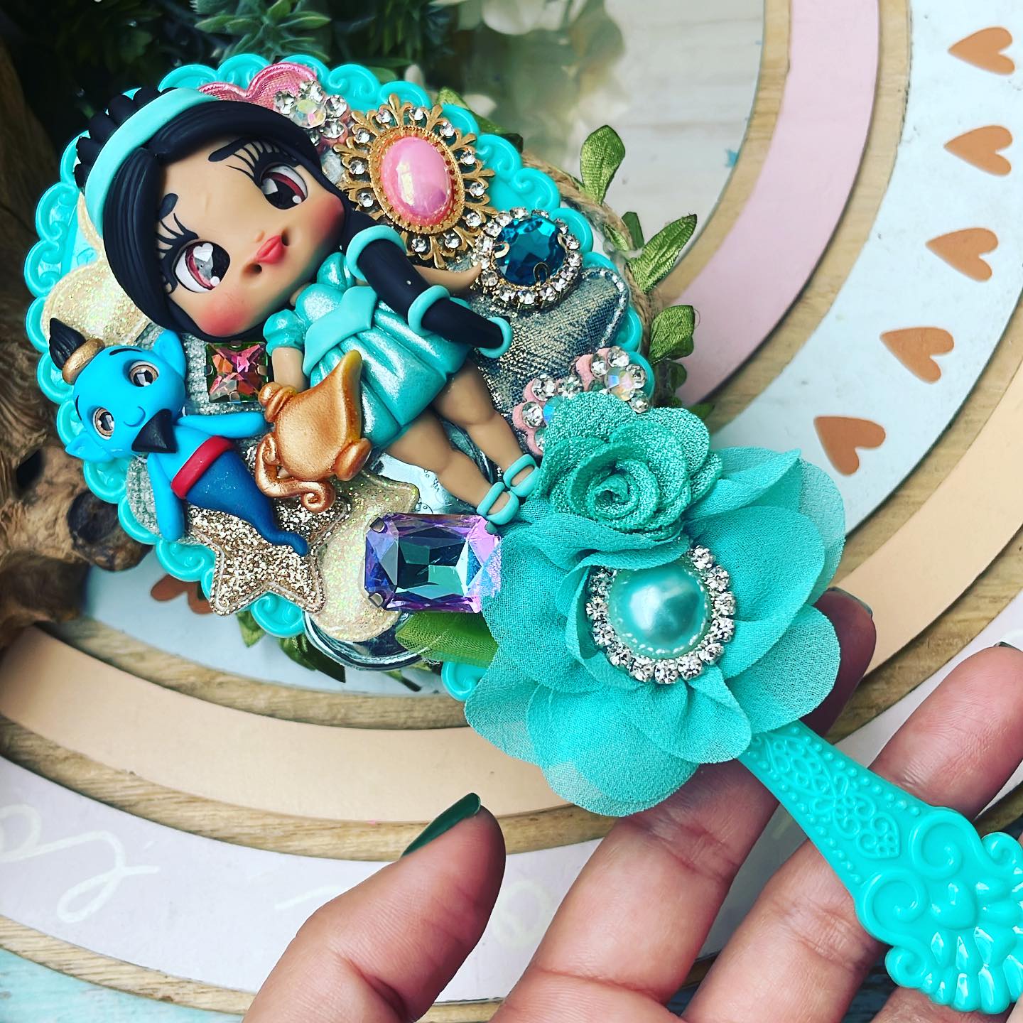 Espejito de mango temático Aladín | Jazmín