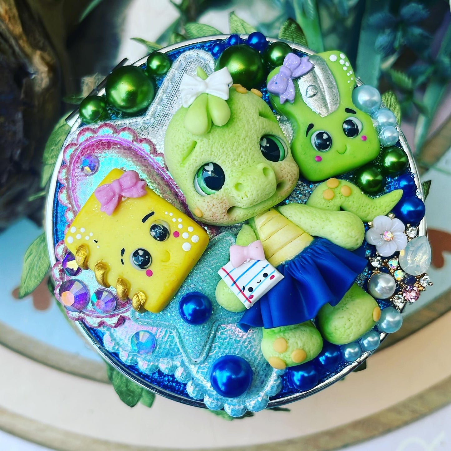 Espejito de bolsillo Escolares | Dinosaurio