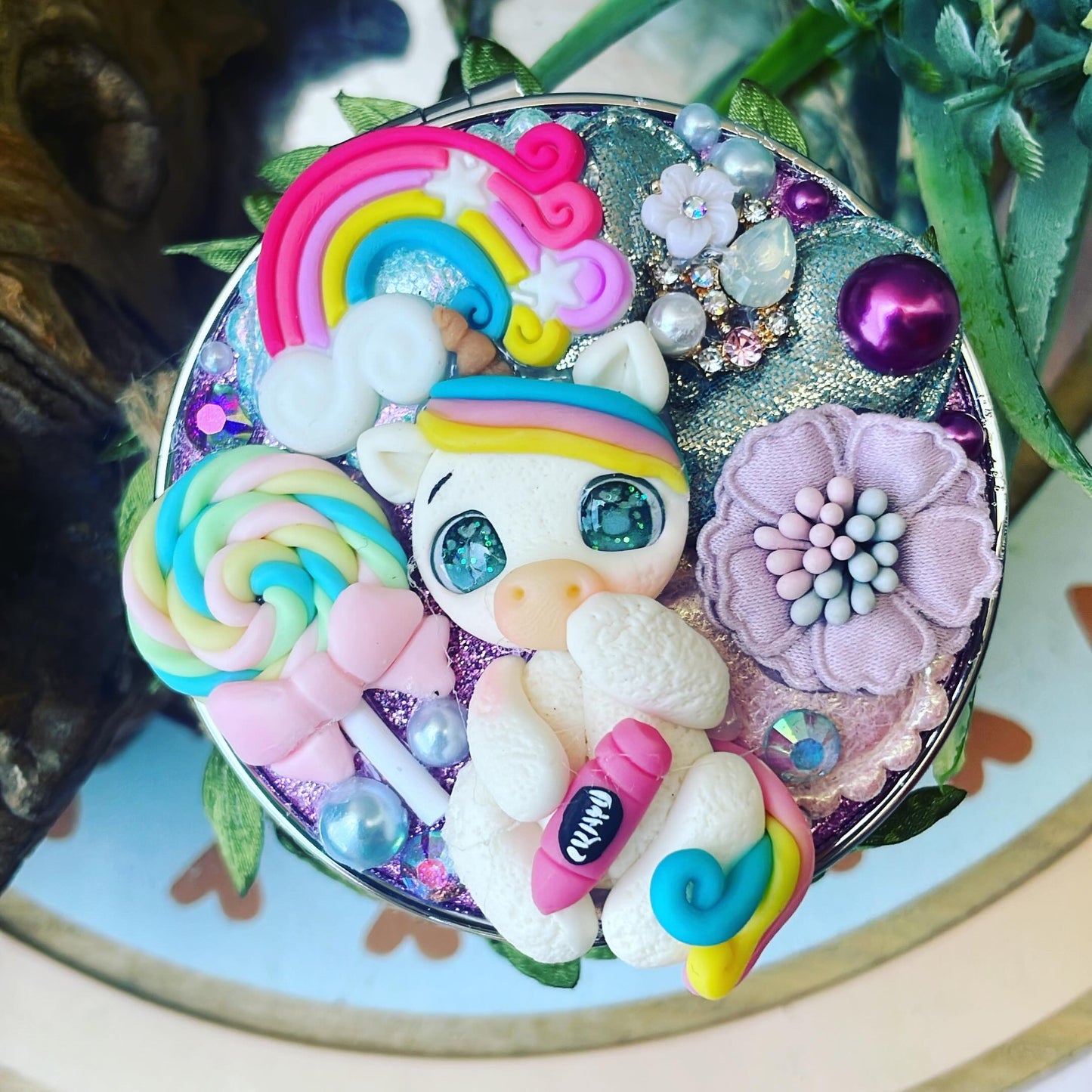 Espejito de bolsillo Escolares | Unicornio