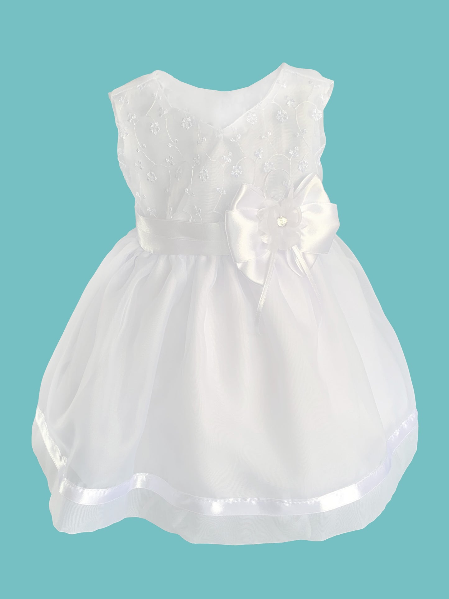 20%OFF Vestido desmangado con flores bordadas