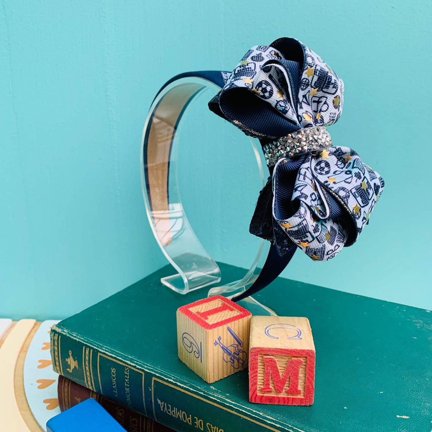 Diadema temática Escolares Azul