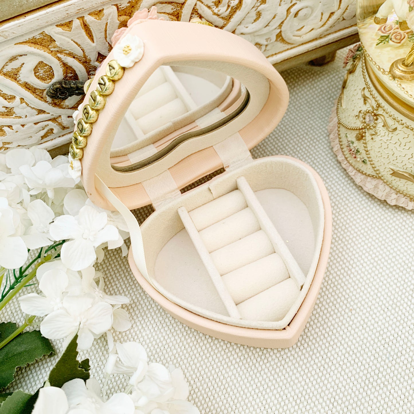 50%OFF Joyerito forma de corazón rosado tutu para viaje o coqueta para madrina decorado artesanalmente