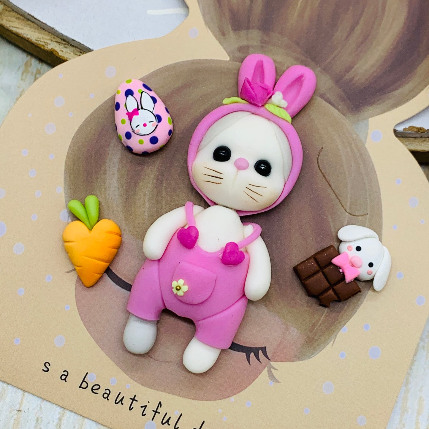 Set crea tu lazo/moño + porcelana temática Conejita Modelo 19