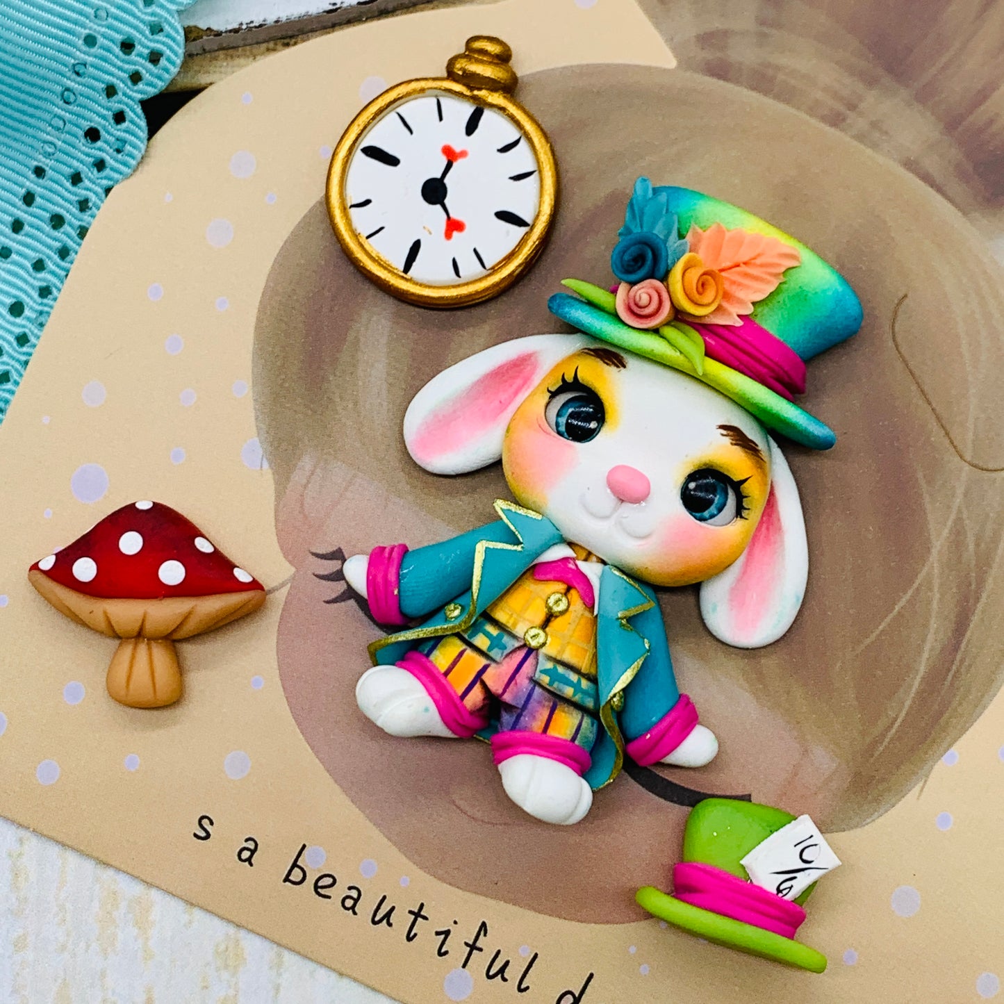 Set crea tu lazo/moño + porcelana temática Alicia en el país de las Maravillas Modelo 21