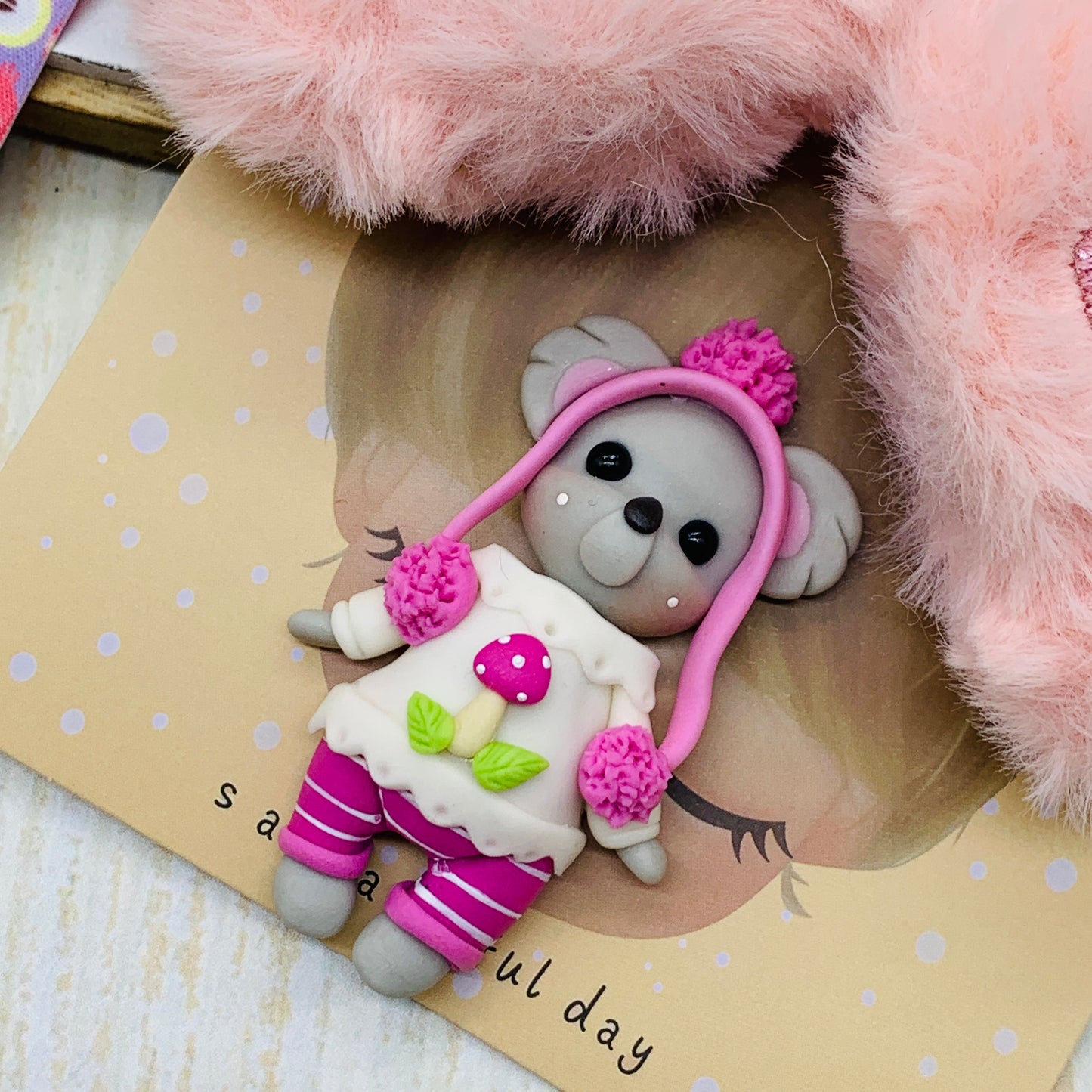 Set crea tu lazo/moño + porcelana temática Conejita Modelo 22