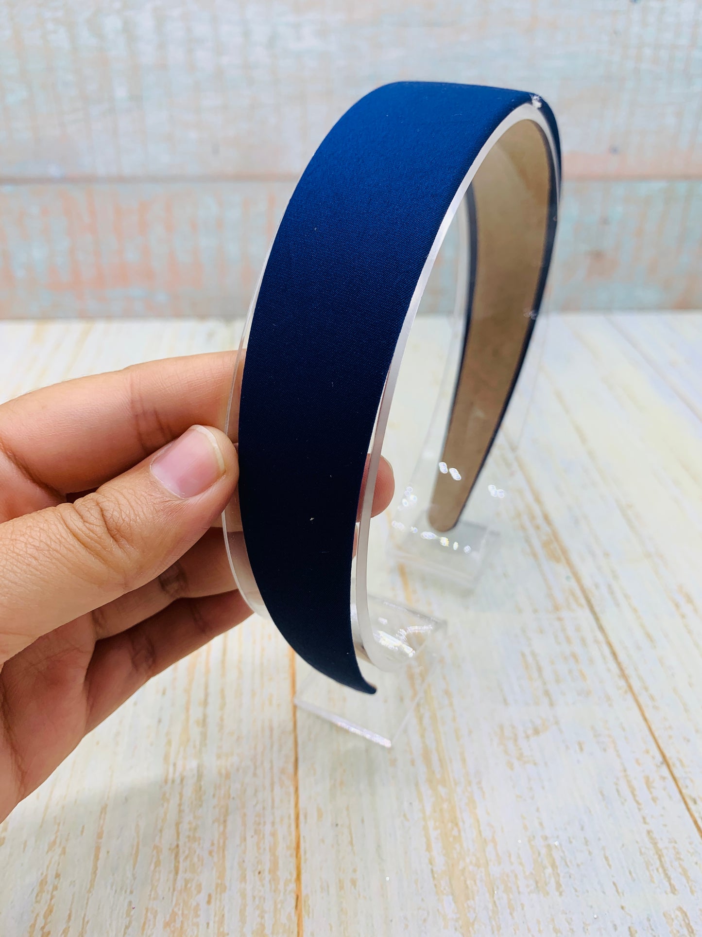 Diadema color azul navy mate