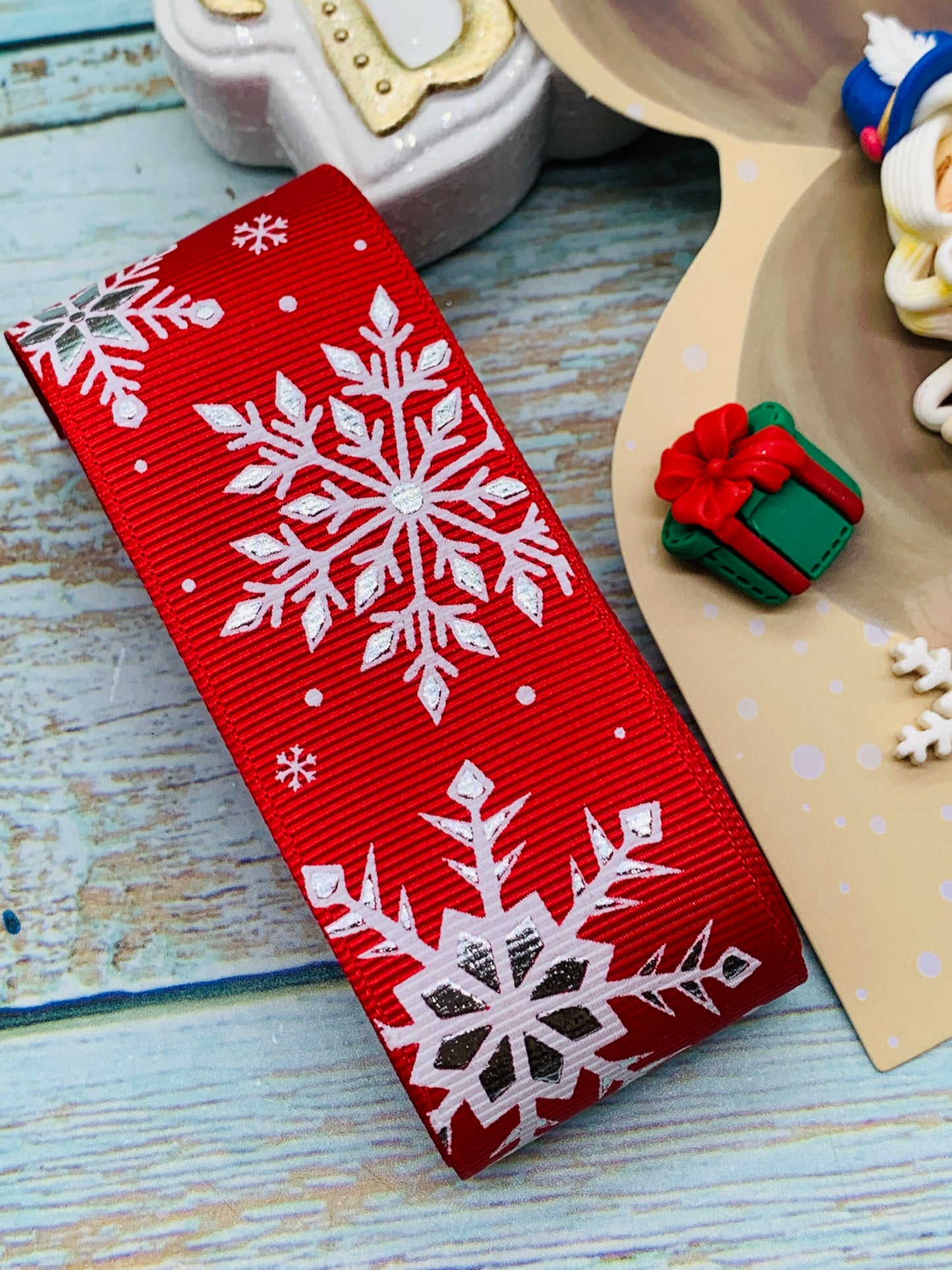 Set crea tu lazo/moño + porcelana temática Navidad Niñitas - MODELO 7.3