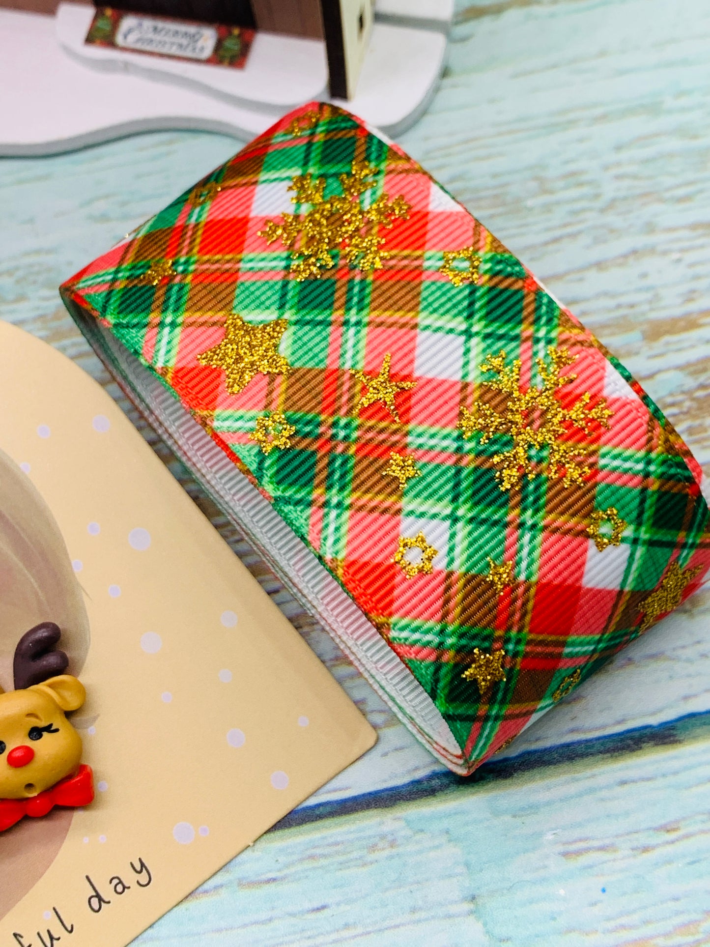 Set crea tu lazo/moño + porcelana temática Navidad Niñitas - MODELO 8