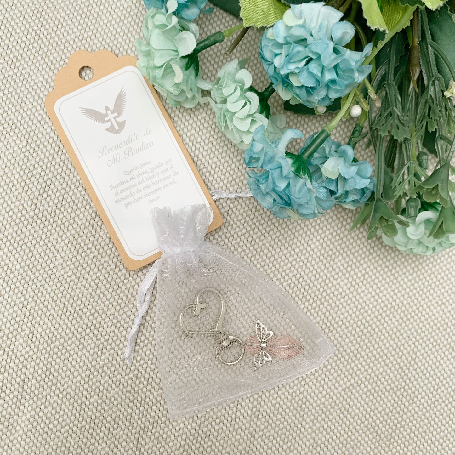 10%OFF Llavero cristal traslúcido Angel de la guarda