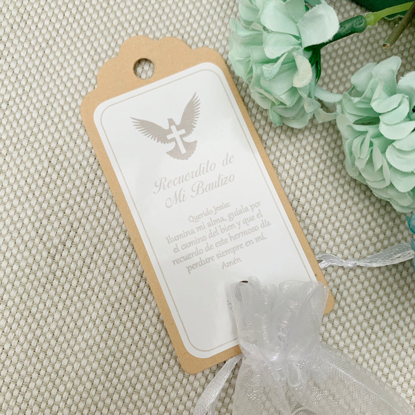 10%OFF Llavero cristal traslúcido Angel de la guarda