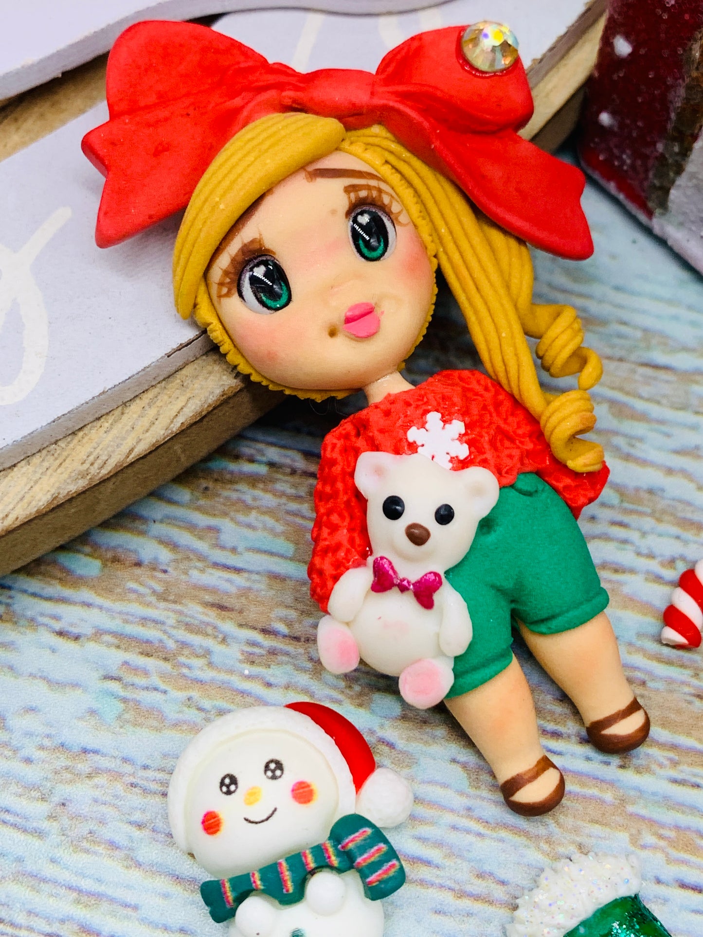 Porcelana temática Navidad Niñitas + complementos Modelo 27