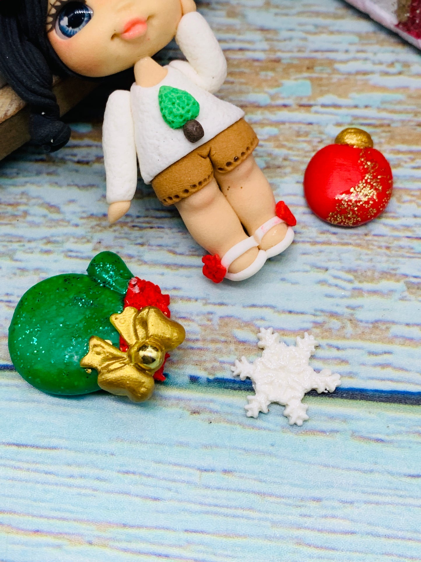 Porcelana temática Navidad Niñitas + complementos Modelo 29