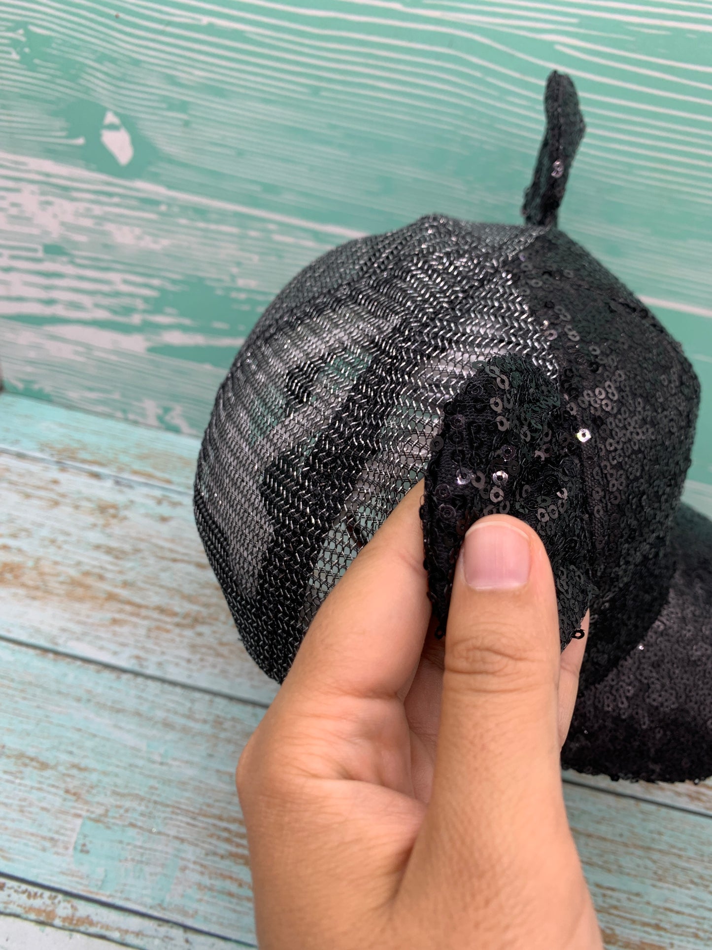 Gorra dorada de mini con lentejuelas tamaño niño MOD08