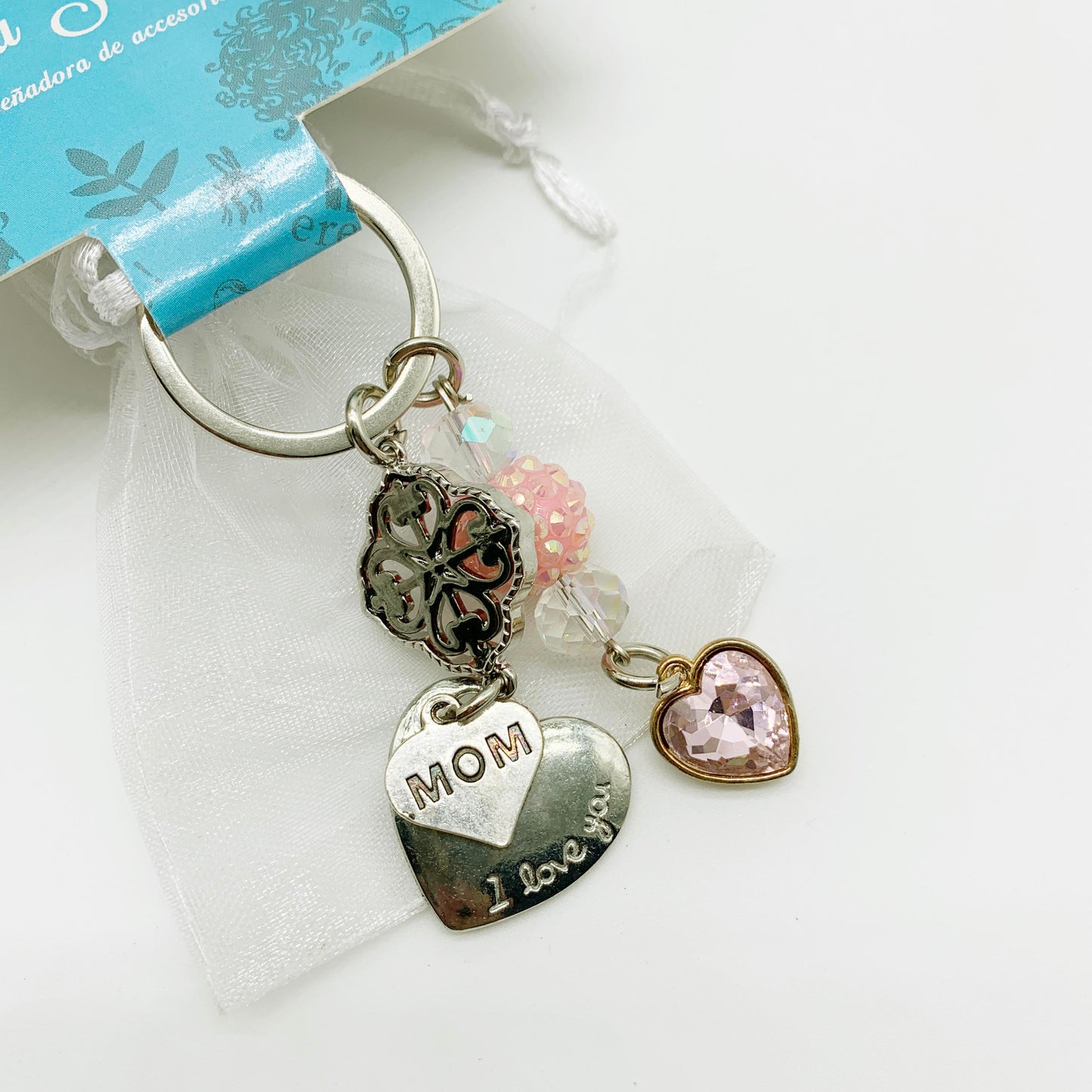 20%OFF Llavero Angelito corazón para Mamá rosetón
