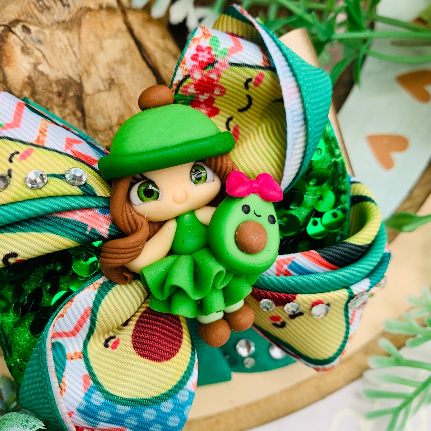 50%OFF Lazo temático Niñitas | Aguacate