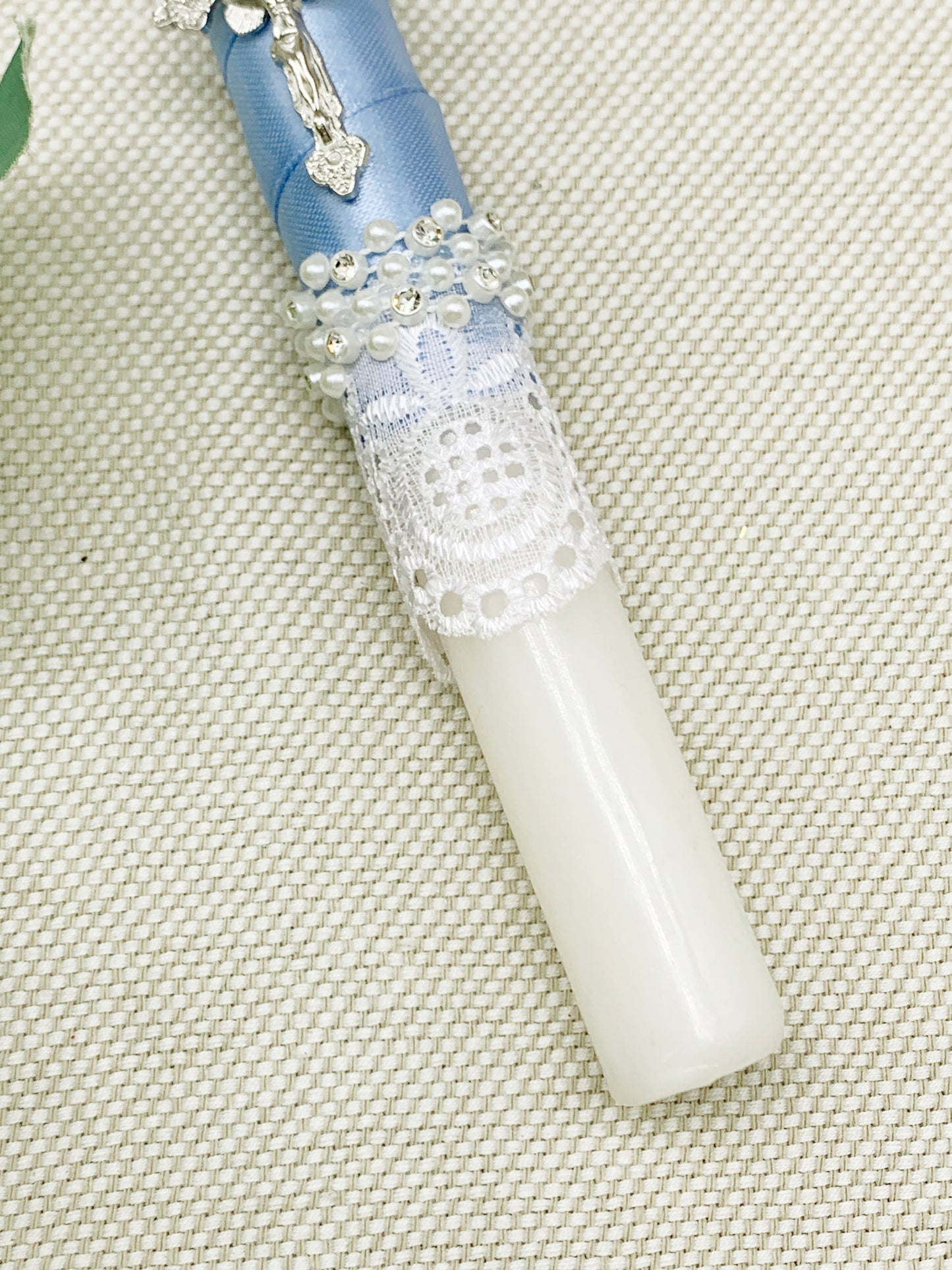 Candela torneada azul