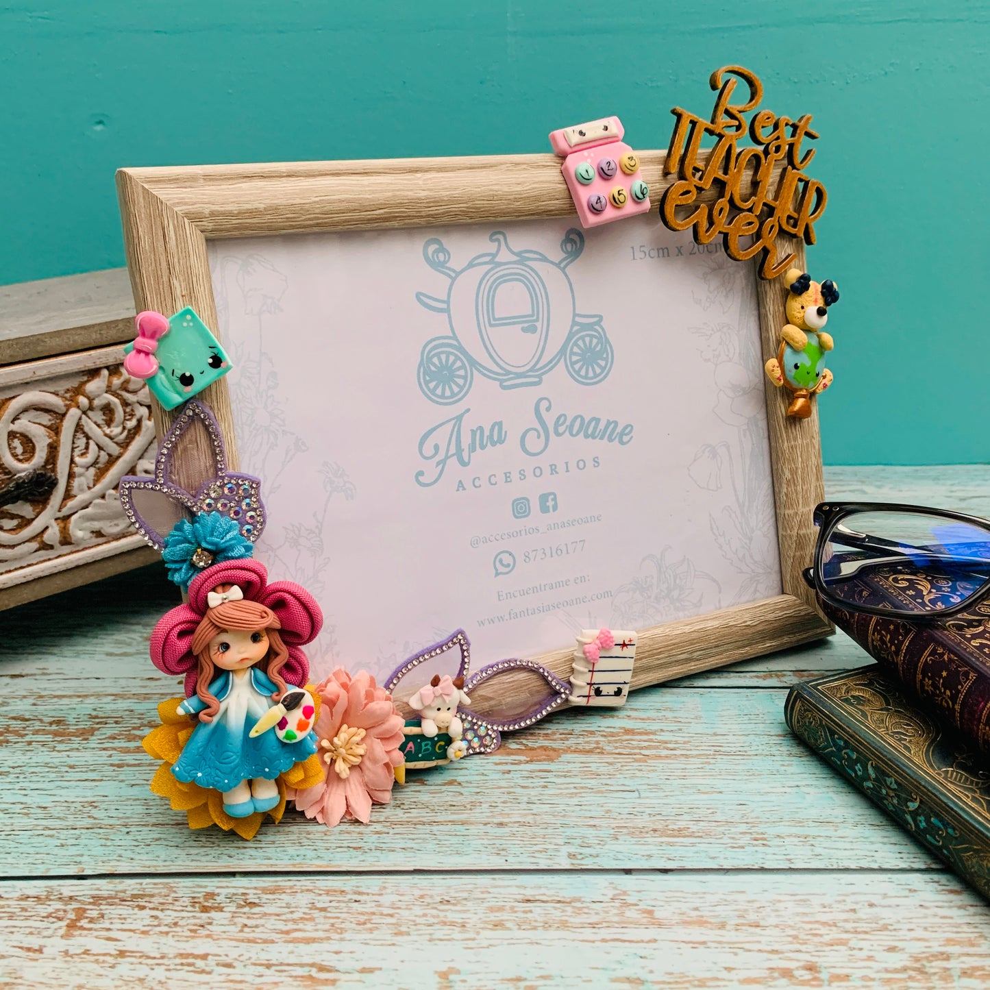 Portarretrato horizontal Teacher Colección Best Teacher Ever