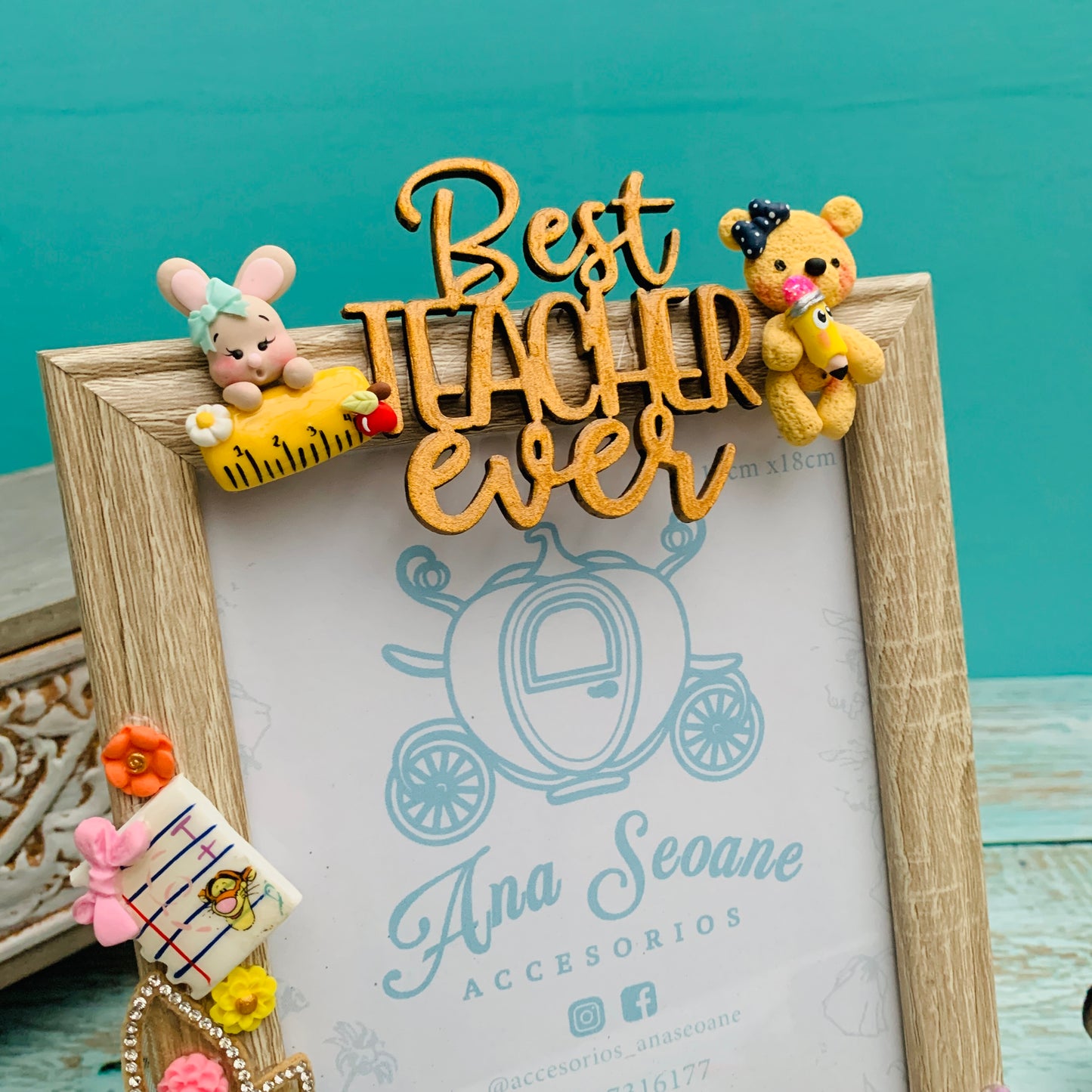 Portarretrato vertical Teacher Colección Best Teacher Ever