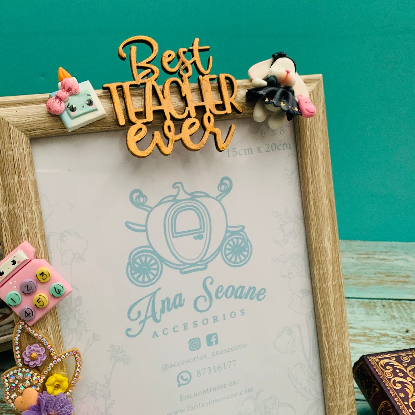 Portarretrato vertical Teacher Colección Best Teacher Ever