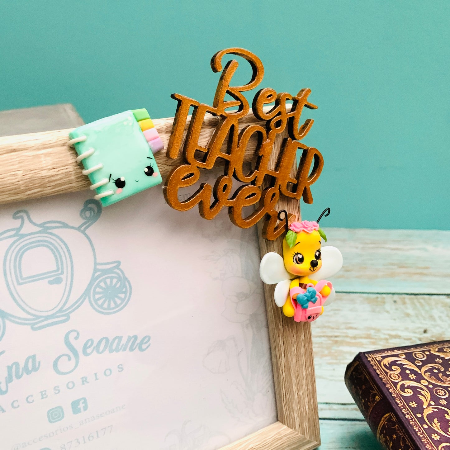 Portarretrato horizontal Teacher Colección Best Teacher Ever