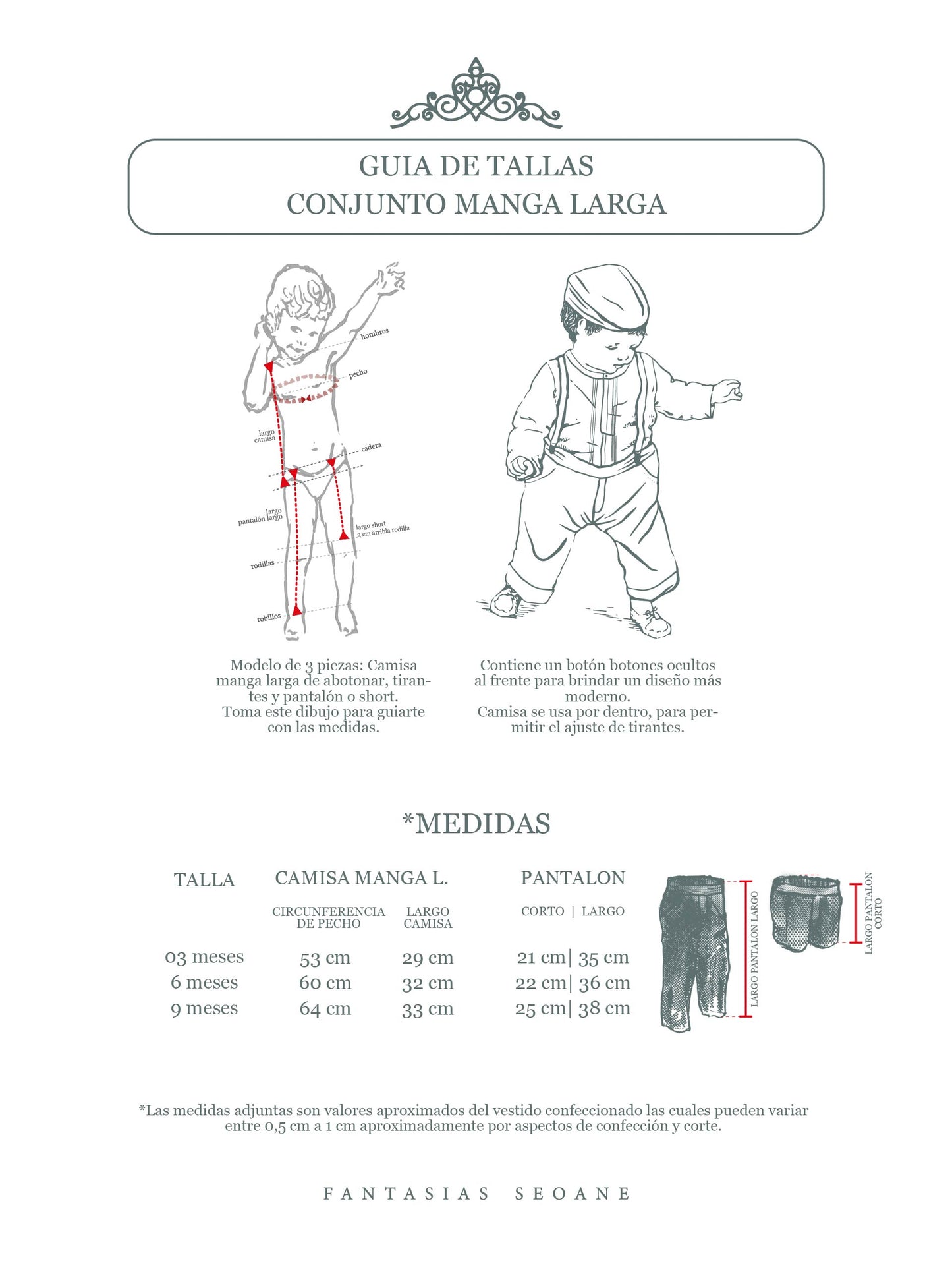 50%OFF Traje 3 piezas Filipina tirantes blancos estilo pantalón o short