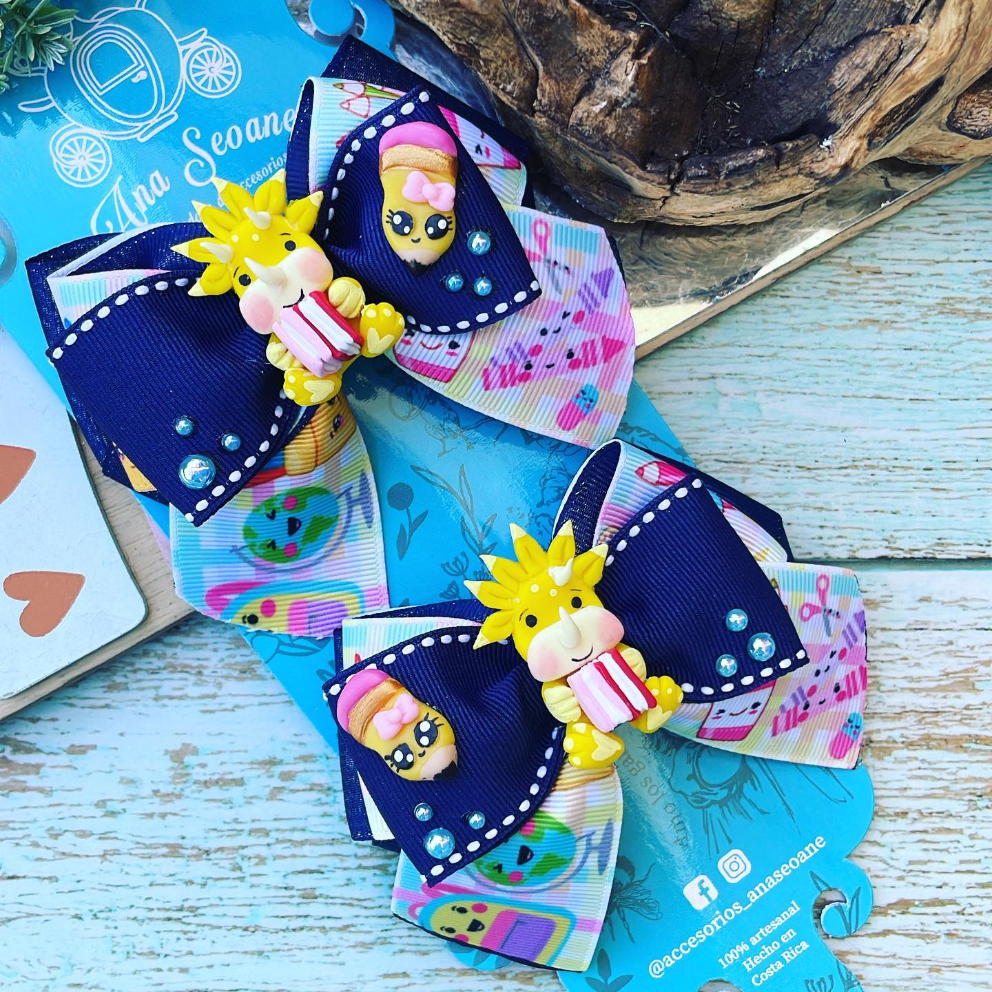 Par de lacitos temático Escolares | Leoncitos escolares