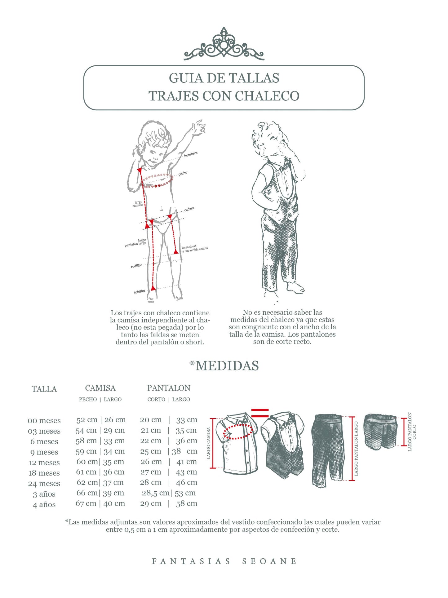 Traje 4 piezas con chaleco liso