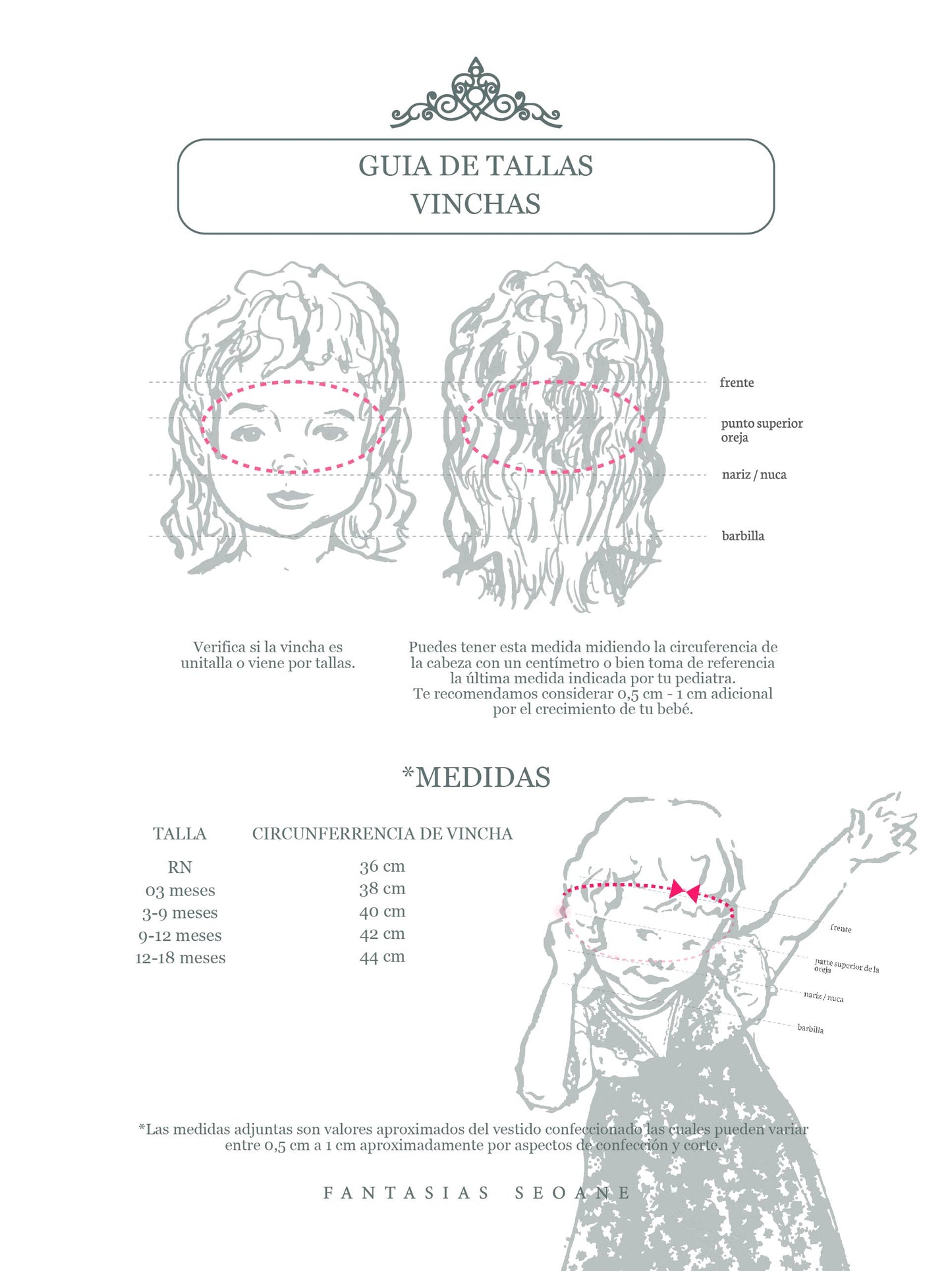 Vincha ivory florecitas