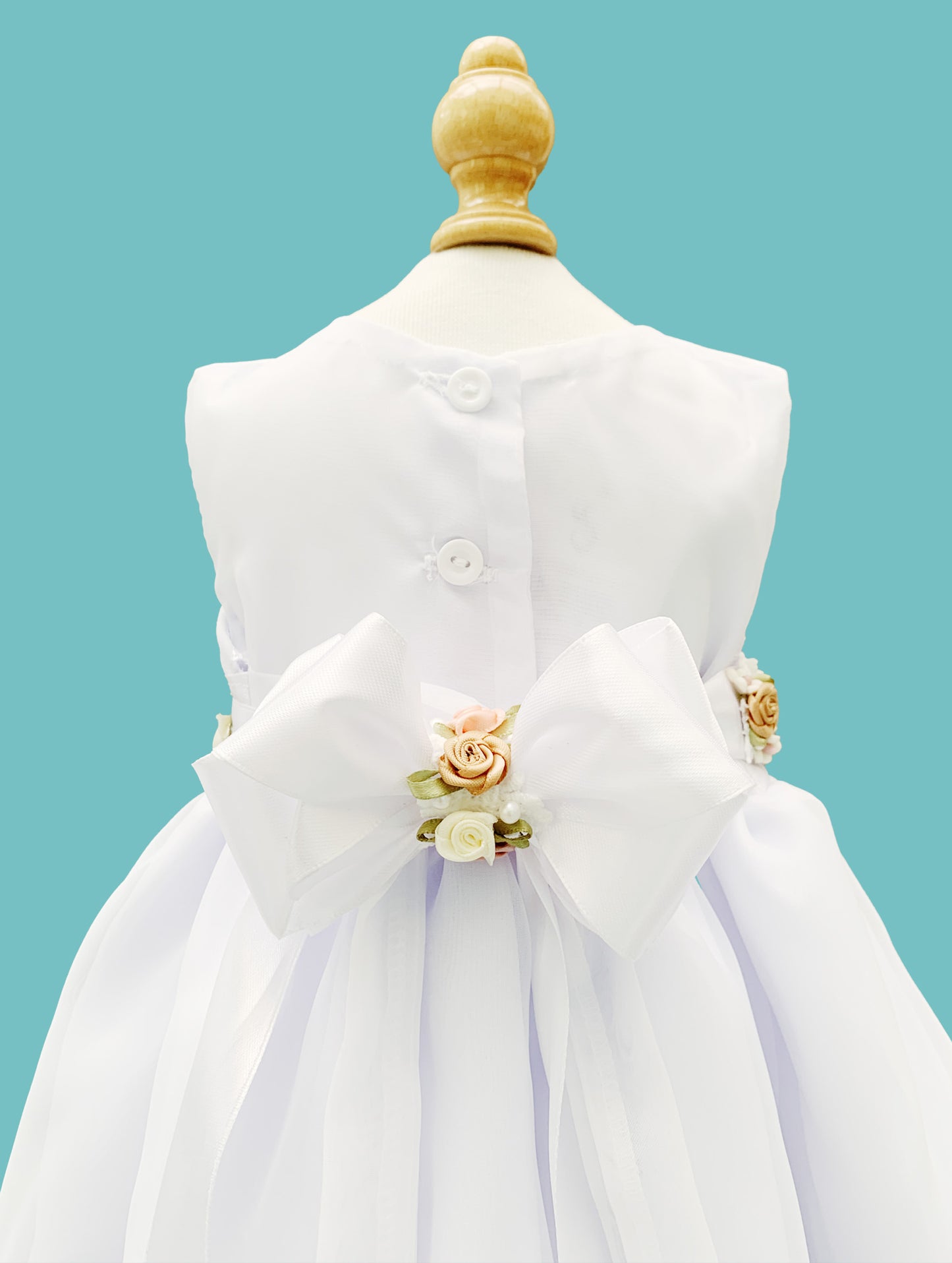 Set de Vestido 3 piezas desmangado con librete + cinturón + calzoncito. Colección palo rosa Estilo 2