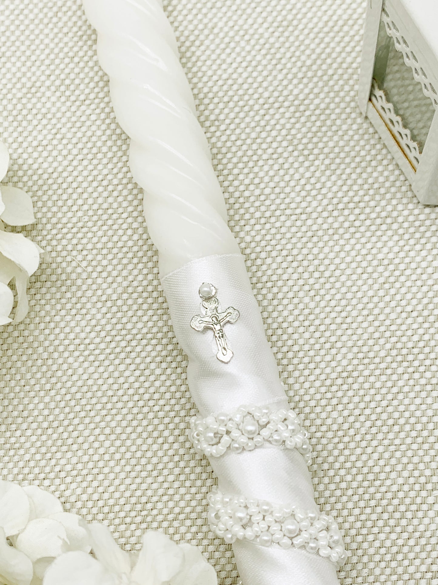 Candela torneada con detalles plateados Modelo 1