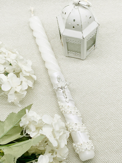 Candela torneada con detalles plateados Modelo 2