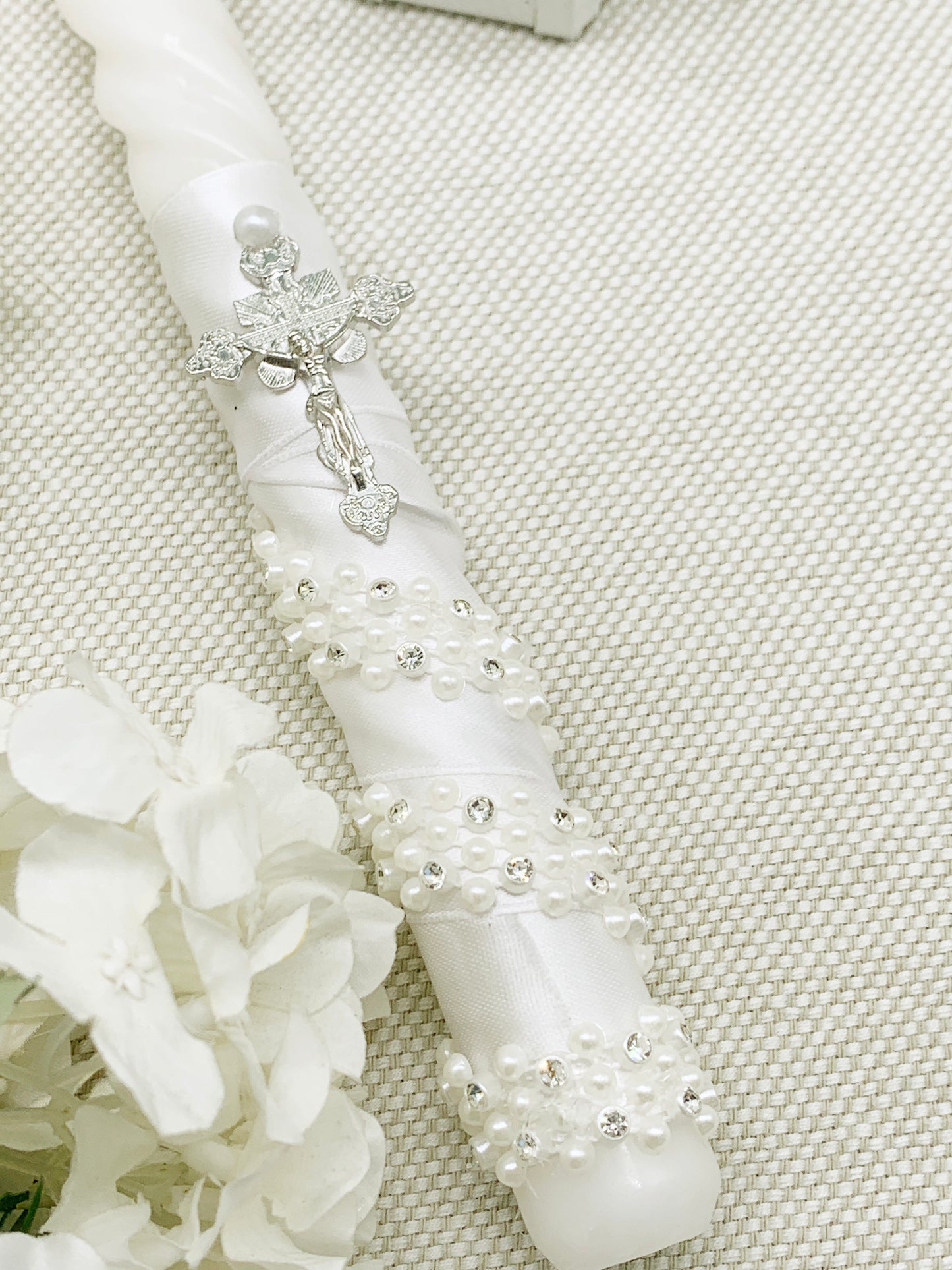 Candela torneada con detalles plateados Modelo 2