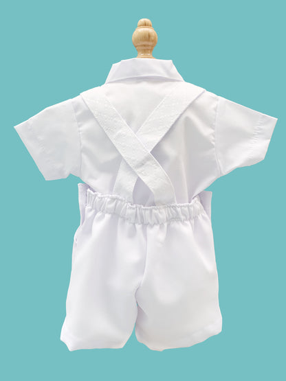 Overall 3 piezas peto tejido rombos estilo short