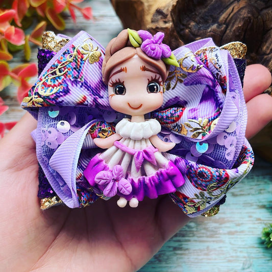 Lazo patriótico con diseño guaria morada