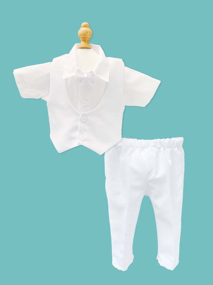 Traje 4 piezas con chaleco liso
