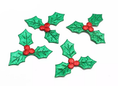 Paquete de Hojas Navidad ( Paquete 12 und) 3.5 cm