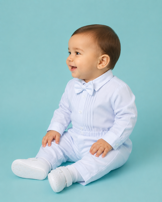 40%OFF SOLO TIENDA EN LINA OFERTA Conjunto traje elegante bautismal pantalón largo manga larga