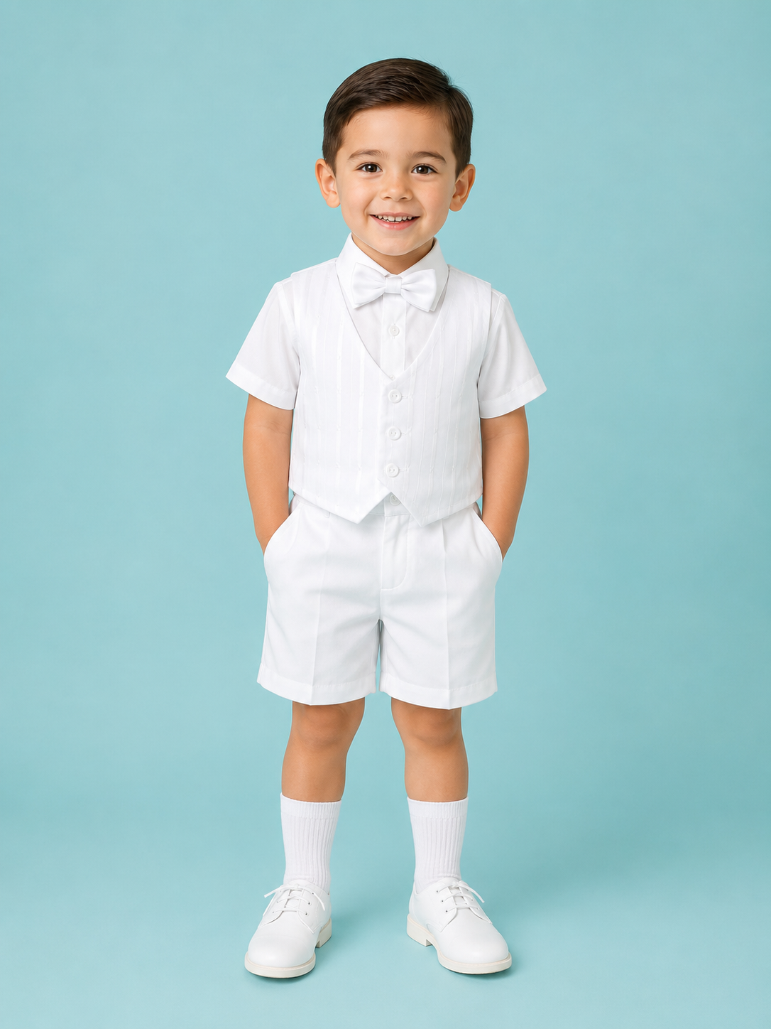 OFERTA TIENDA EN LINEA Traje con chaleco cuadriculado estilo short
