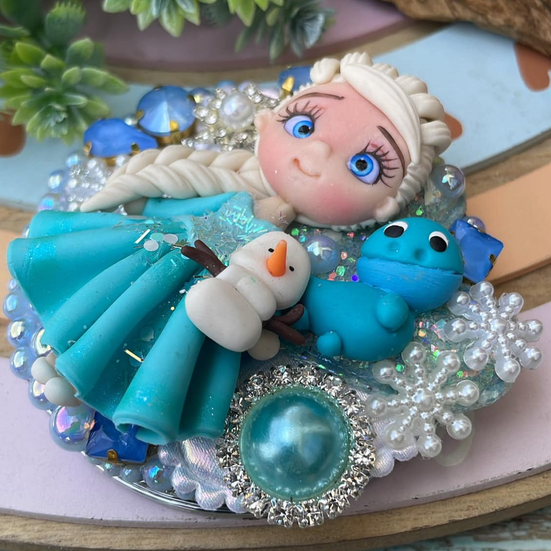 Espejito de bolsillo temático Frozen | Elsa