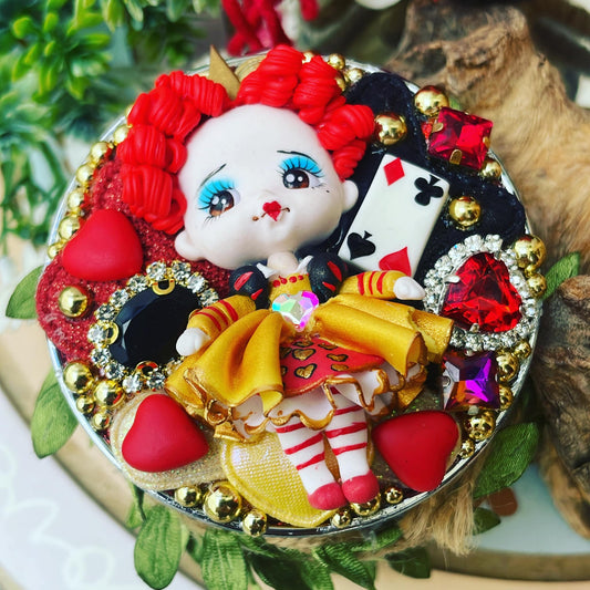 Espejito de bolsillo Alicia en el País de Las Maravillas |  Reina de corazones
