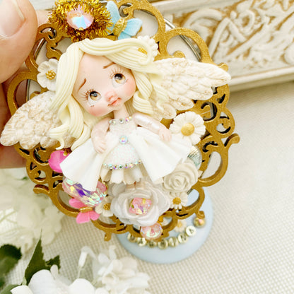 30%OFF Espejito de pie para para madrina decorado artesanalmente