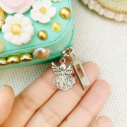 20%OFF Joyerito forma de corazón verde agua para viaje o coqueta para madrina decorado artesanalmente