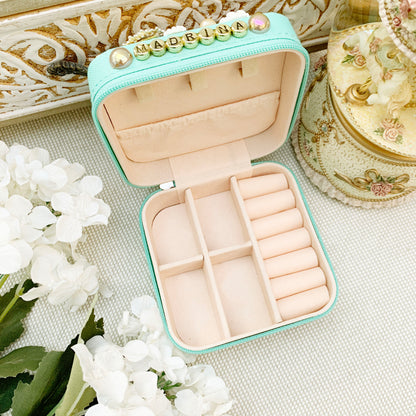 20%OFF Joyerito forma de corazón verde agua para viaje o coqueta para madrina decorado artesanalmente